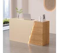 Scrivania moderna per reception, piccolo tavolo per uffici, saloni e aziende, elegante bancone per un servizio clienti efficiente e gestione dei visitatori