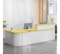 Scrivania moderna per ufficio | Elegante bancone anteriore con cassetti portaoggetti | Receptionist in legno ingegnerizzato per spazi di lavoro professionali e aree di attesa