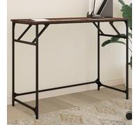 Scrivania Moderna Rovere Marrone 100x45x76cm con Piano in Legno e Gambe in Acciaio, Scrivania da Ufficio Compatta per Casa Studio, Design Elegante e Stabile, Facile Assemblaggio
