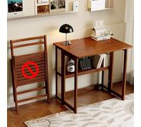 Scrivania moderna, scrivanias angolare, scrivania compatta for computer, con ripiano portaoggetti, pieghevole for riporla, adatta for l'ufficio domestico o lo studio(100 * 60cm)