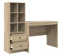 vidaXL Scrivania Rovere Sonoma 145.5 x 50 x 127 cm 2 pz