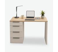 Scrivania PACIANO con 4 cassetti in laminato, LAP 110x75,4x59,6 cm