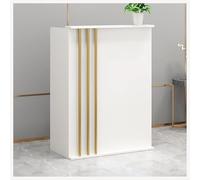 Scrivania per casse, cassetto con serratura e bancone frontale in marmo, perfetto per il servizio clienti al dettaglio e per uso aziendale, design elegante e funzionale