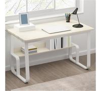 Scrivania per computer a forma di U, design semplice e stabile, versatile, per casa e ufficio, beige, 120 x 60 x 72 cm