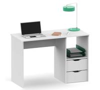 Scrivania per computer Briebe Bri-1005 con cassetti 76x115x50 cm Bianco