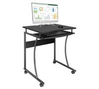 Techly Scrivania Compatta con Ripiano Estraibile per Tastiera