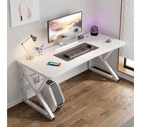 Scrivania per computer da studio, tavolo da scrittura industriale, in legno e metallo, per lavoro, scrittura, studio, gioco, tavolo moderno e semplice per casa, camera da letto
