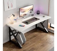 Scrivania per computer da studio, tavolo da scrittura industriale, in legno e metallo, per lavoro, scrittura, studio, gioco, tavolo moderno e semplice per casa, camera da letto