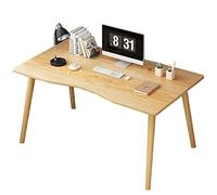 Scrivania per computer in legno con gambe in legno massello, tavolo da studio moderno per casa, ufficio, giochi e studio, 100 x 60 x 73 cm