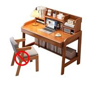 Scrivania per computer in legno massello con cassetto e ripiano per piccoli spazi, per casa, ufficio, studio, scrivania per PC da lavoro, scrivania per laptop per camera da letto e appartamento, 80 cm
