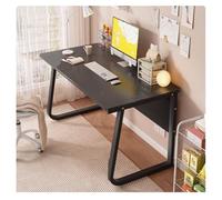 Scrivania per computer moderna industriale a forma di U, con staffa in metallo, tavolo da ufficio semplice per scrivere e giocare, per casa e ufficio, finitura noce, 120 x 60 cm