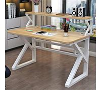 Scrivania per computer per casa e ufficio con libreria moderna e semplice scrivania per studio/postazione di lavoro con robusta struttura in metallo