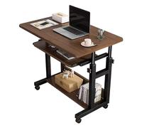 Scrivania per computer piccola, stile moderno e semplice, regolabile, per casa, ufficio, scrivania da lavoro in piccoli spazi, 80 cm, altezza regolabile con pulsante rotante