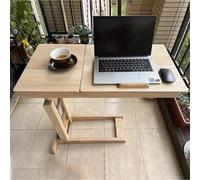 Scrivania per Computer Portatile Altezza Regolabili, Comoda per la lettura, Scrivania ad Angolo, Spazio di Archiviazione, per Camera da Letto, Soggiorno(Wood)