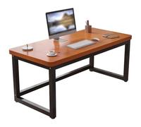 Scrivania per Computer Rettangolare in Pino - Scrivania Semplice per Studio E Gioco per Camera da Letto, Postazione di Lavoro per Ufficio con Struttura Robusta(Amber Color,100 * 60 * 75cm)