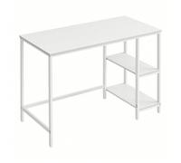 Scrivania per Computer, Scrittoio, 100 x 50 x 76 cm, Moderno, Tavolo da Lavoro, per Ufficio Camera da Letto Soggiorno, Bianco Acero [SCAFFALE FLESSIBILE]2 ripiani, di cui uno rimovibile, possono esser