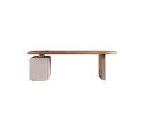 Scrivania per computer Scrivania per computer semplice in legno massello bianco in stile crema, armadio con cassetti laterali. Scrivania di Vanità Scrivania da Gioco Scrivania(160x80x75cm)
