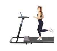 Scrivania per cyclette, regolabile in altezza, 8 livelli, scrivania per fitness per interni, con 3 ruote (2 freni) e superficie di lavoro antiscivolo, portata 50 kg, per cyclette, casa e ufficio