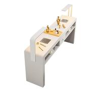 Scrivania per manicure da salone e spa, con lampada LED per collettore di polvere, postazione di lavoro con cassetti (100 x 40 x 78 cm)