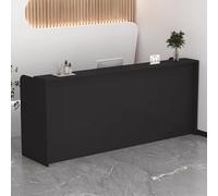 Scrivania per reception a forma di L con cassetti chiudibili, moderna scrivania per ufficio, clinica, design compatto salvaspazio, elegante bancone grigio per reception
