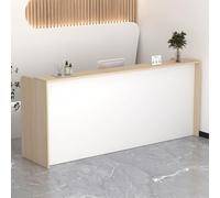 Scrivania per reception a forma di L con cassetti chiudibili, moderna scrivania per ufficio, clinica, design compatto salvaspazio, elegante bancone grigio per reception