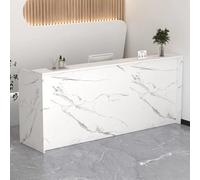 Scrivania per reception a forma di L con cassetti chiudibili, moderna scrivania per ufficio, clinica, design compatto salvaspazio, elegante bancone grigio per reception
