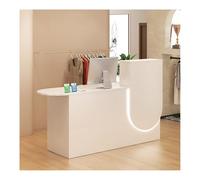 Scrivania per reception a forma di L con cassetto, salvaspazio, facile da montare per piccoli uffici e aree di accoglienza, design moderno e costruzione durevole