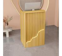 Scrivania per reception a forma di L, con ripiani aperti e cassetti, bancone moderno per supermercato, minimarket, hotel, reception, postazione di lavoro elegante e funzionale