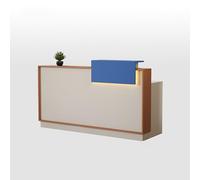 Scrivania per reception con bancone frontale, tavolo da banco per checkout al dettaglio, scrivania moderna con cassetti chiudibili a chiave, per saloni di bellezza e ufficio
