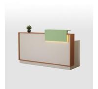 Scrivania per reception con bancone frontale, tavolo da banco per checkout al dettaglio, scrivania moderna con cassetti chiudibili a chiave, per saloni di bellezza e ufficio