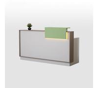 Scrivania per reception con bancone frontale, tavolo da banco per checkout al dettaglio, scrivania moderna con cassetti chiudibili a chiave, per saloni di bellezza e ufficio