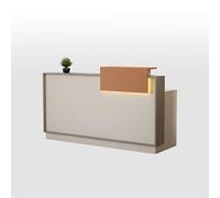 Scrivania per reception con bancone frontale, tavolo da banco per checkout al dettaglio, scrivania moderna con cassetti chiudibili a chiave, per saloni di bellezza e ufficio