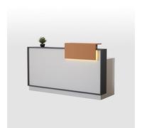 Scrivania per reception con bancone frontale, tavolo da banco per checkout al dettaglio, scrivania moderna con cassetti chiudibili a chiave, per saloni di bellezza e ufficio