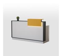 Scrivania per reception con bancone frontale, tavolo da banco per checkout al dettaglio, scrivania moderna con cassetti chiudibili a chiave, per saloni di bellezza e ufficio