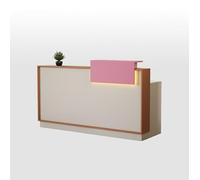 Scrivania per reception con bancone frontale, tavolo da banco per checkout al dettaglio, scrivania moderna con cassetti chiudibili a chiave, per saloni di bellezza e ufficio