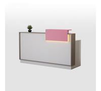 Scrivania per reception con bancone frontale, tavolo da banco per checkout al dettaglio, scrivania moderna con cassetti chiudibili a chiave, per saloni di bellezza e ufficio