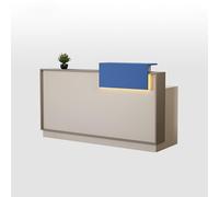 Scrivania per reception con bancone frontale, tavolo da banco per checkout al dettaglio, scrivania moderna con cassetti chiudibili a chiave, per saloni di bellezza e ufficio