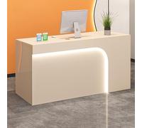Scrivania per reception con cassetti bloccabili, bancone per la vendita al dettaglio, vassoio per tastiera e gestione dei cavi, per casa, ufficio, saloni e spa, design moderno multifunzionale