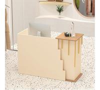Scrivania per reception con cassetti e armadietti, compatta, per ufficio, per checkout, piccola scrivania per saloni di bellezza e vendita al dettaglio (80 cm)