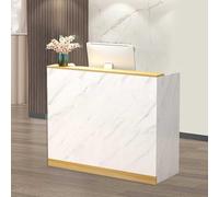 Scrivania per reception con cassetti, versatile contatore registratore di cassa per saloni di bellezza, negozi di abbigliamento e piccole imprese, mobili da reception eleganti per un servizio clienti