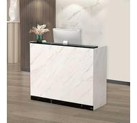 Scrivania per reception con cassetti, versatile contatore registratore di cassa per saloni di bellezza, negozi di abbigliamento e uffici - Soluzione di ricezione compatta per piccole imprese