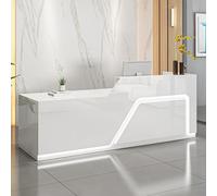 Scrivania per reception con cassetto bloccabile e ripiano per tastiera, sicuro ed ergonomico, per ufficio o negozio al dettaglio