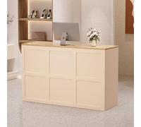 Scrivania per reception con cassetto chiudibile a chiave, 120 x 45 x 90 cm, tavolo da negoziazione, mobili per ufficio e reception, per hall e negozi, design moderno, postazione di lavoro durevole