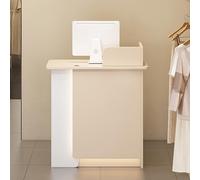 Scrivania per reception con cassetto chiudibile a chiave, tavolo negoziale per salone di bellezza, spa, negozio, ufficio, caldo, colore albicocca, 80 x 45 x 95 cm