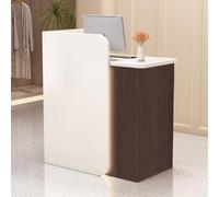 Scrivania per reception con cassetto portaoggetti, bancone anteriore per salone, negozio di abbigliamento, hotel, tavolo da ricevimento compatto nero, 60 x 45 x 100 cm, elegante soluzione per la