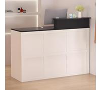 Scrivania per reception con serratura, tavolo anteriore sicuro per ufficio, salone di bellezza e check-out nella hall design moderno per una maggiore professionalità e sicurezza