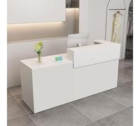 Scrivania per reception in legno a forma di L per ufficio Computer postazione di lavoro Contatore servizio clienti - Design elegante Costruzione durevole Perfetto per spazi di lavoro moderni