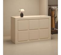 Scrivania per reception, moderno e compatto, per uffici e aziende, bancone verticale per una migliore esperienza ed efficienza del cliente