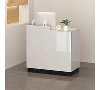 Scrivania per ricevimenti a forma di L con cassetti chiudibili, perfetta per uffici, saloni e mercati, design salvaspazio per un flusso di lavoro efficiente e un'organizzazione