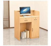 Scrivania per ricevimenti commerciali con cassetti bloccabili e guide scorrevoli silenziose, ampio bancone per saloni di parrucchiere e studi di bellezza per la gestione dei cavi, design elegante